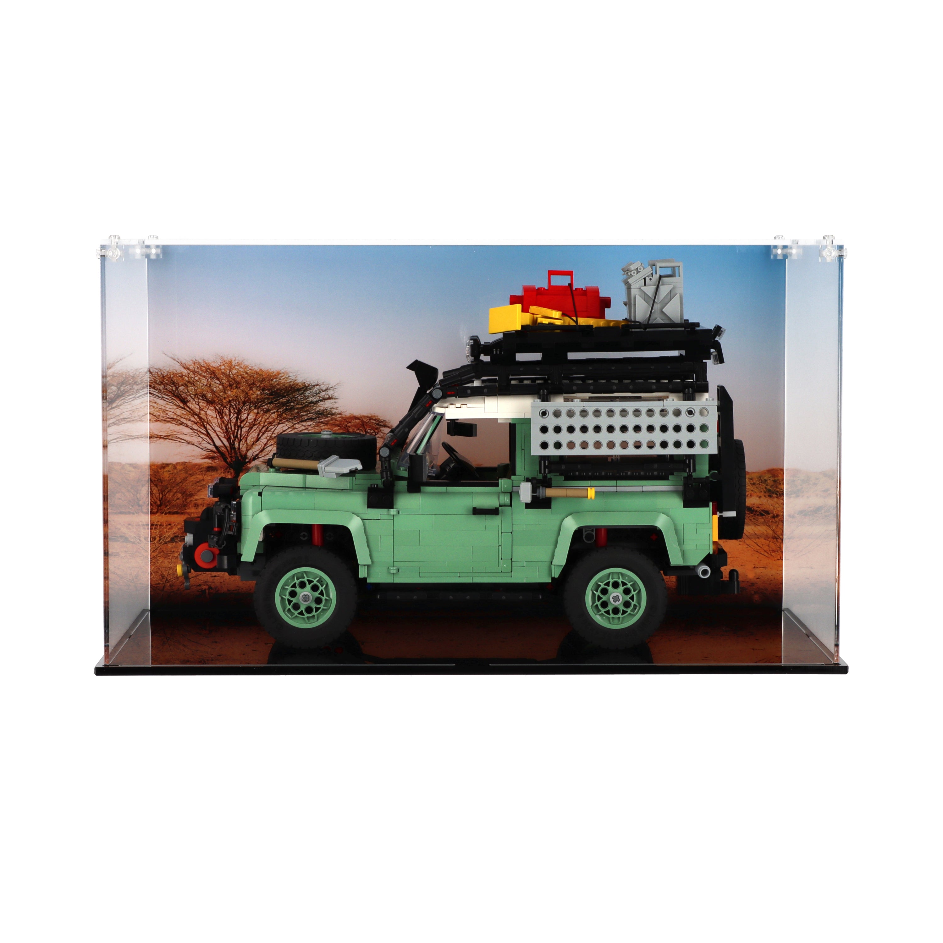 Lego Land Rover Defender Minifig Scale Acrylic Display Case For