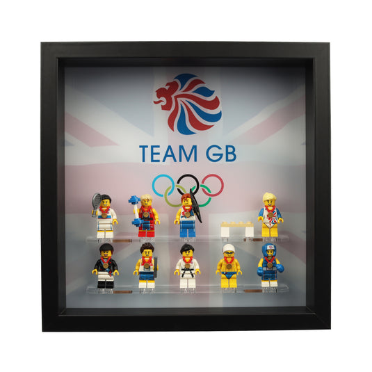 Lego 8909 Team GB Minifigure Display Case Insert for IKEA SANNAHED Frame (25x25cm)