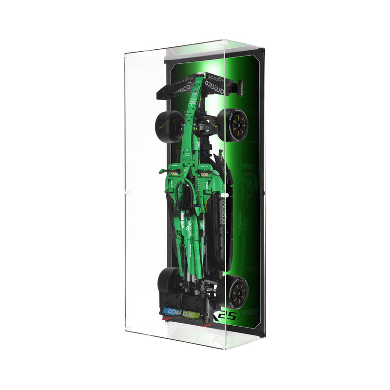 Load image into Gallery viewer, Wall Mounted Display Case for LEGO 42240 Aston Martin Aramco AMR25 F1® Car
