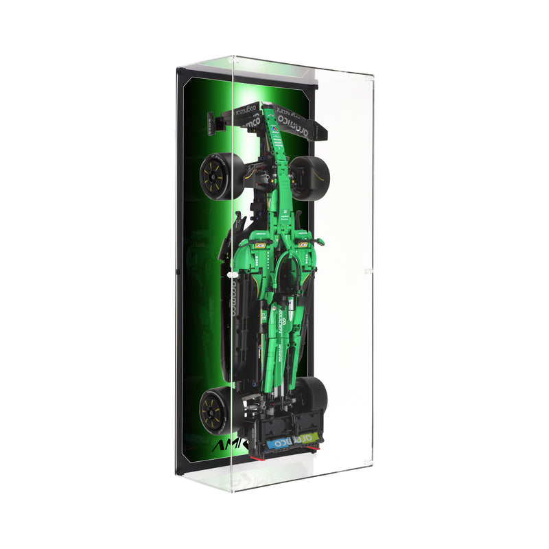 Load image into Gallery viewer, Wall Mounted Display Case for LEGO 42240 Aston Martin Aramco AMR25 F1® Car

