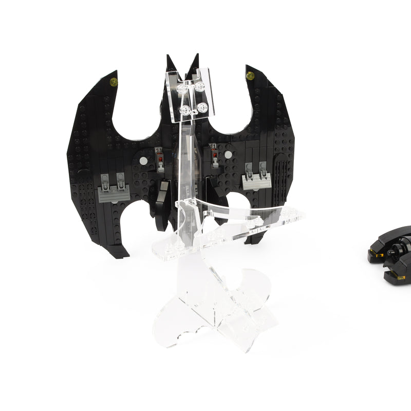 Load image into Gallery viewer, Dual Lego 76224 Batmobile &amp; Lego 76265 Batwing Display Stand
