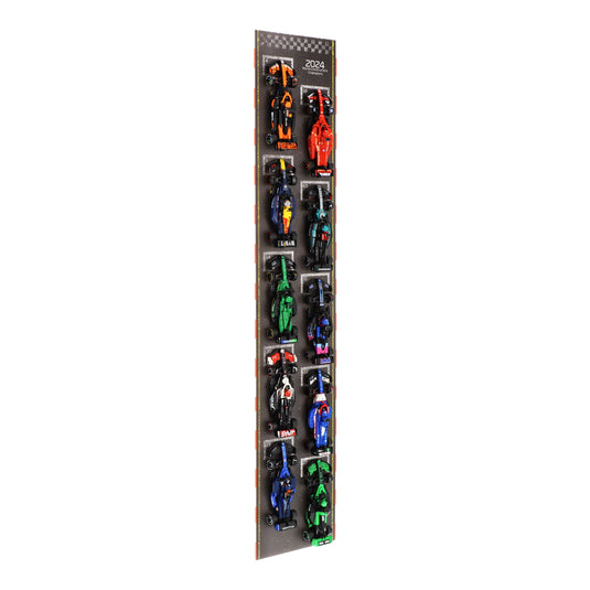 Wall Mounted Display Stand for 10 x LEGO Speed Champions: Formula 1 Range