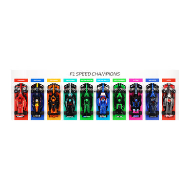 Wall Mounted Display for 10 x LEGO Speed Champions: Formula 1 Range - Horizontal