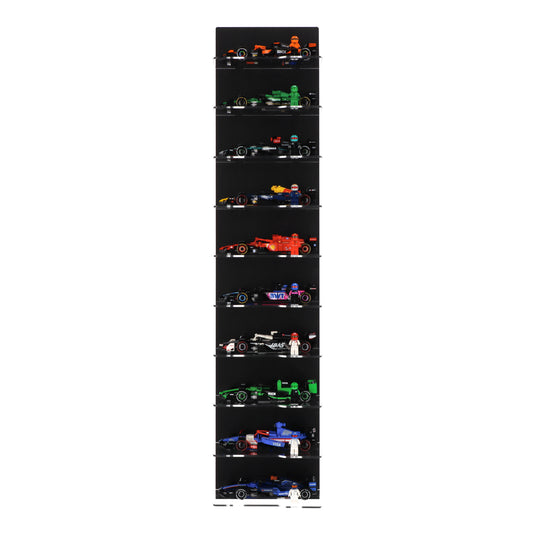 Wall Mounted Display for 10 x LEGO Speed Champions: Formula 1 Range