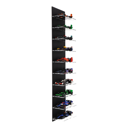 Wall Mounted Display for 10 x LEGO Speed Champions: Formula 1 Range
