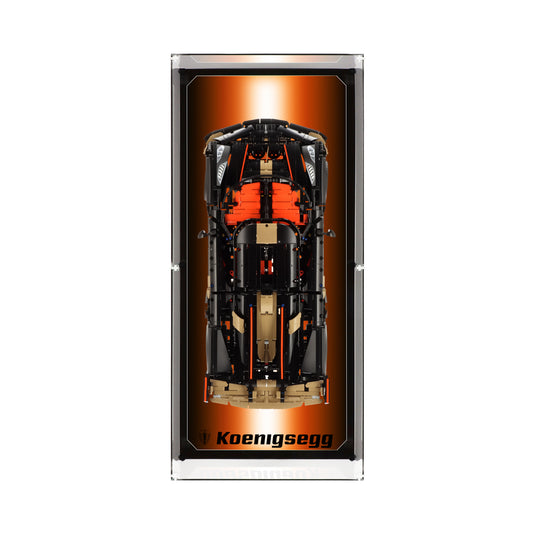 Wall Mounted Display Case for LEGO 42232 Koenigsegg Sadair's Spear Megacar