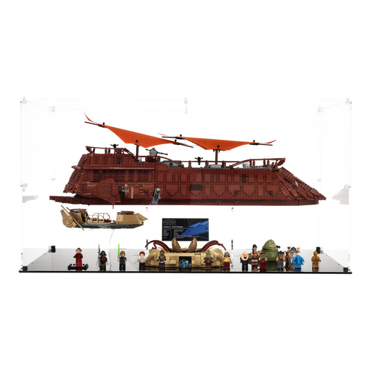 Lego 75397 Jabba's Sail Barge & 75396 Desert Skiff & Sarlacc Pit - Display Case