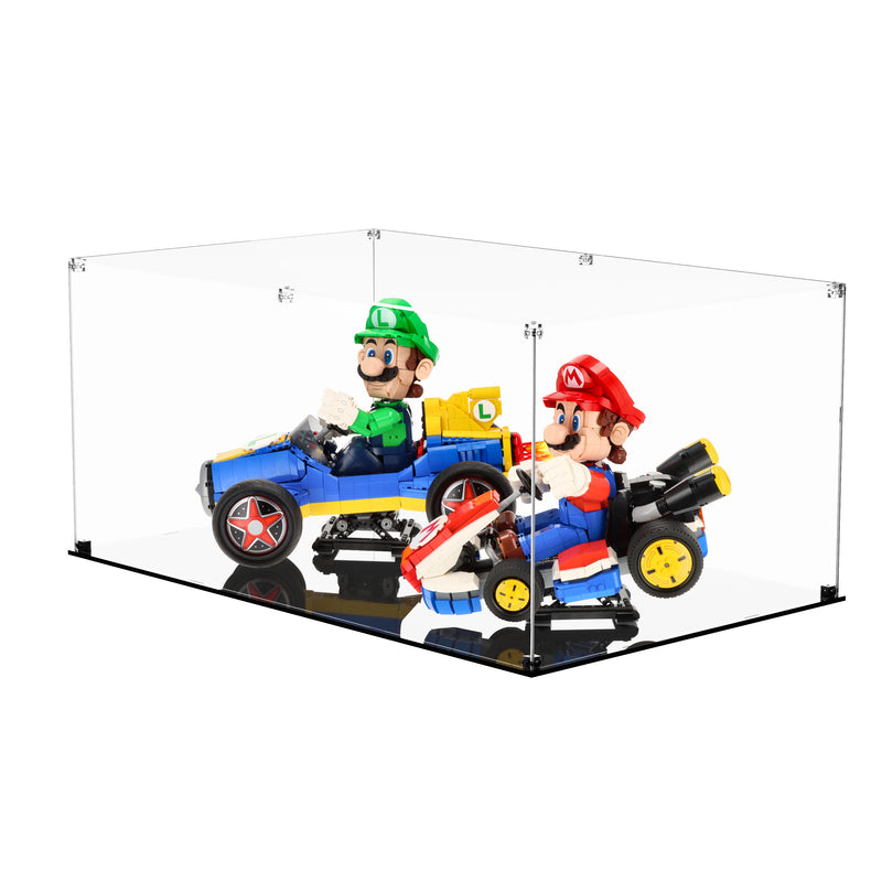 Load image into Gallery viewer, LEGO 72037 Mario &amp; Standard Kart &amp; 72050 Luigi &amp; Mach 8 - Display Case
