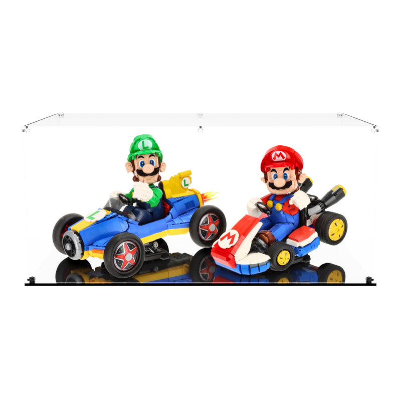 Load image into Gallery viewer, LEGO 72037 Mario &amp; Standard Kart &amp; 72050 Luigi &amp; Mach 8 - Display Case
