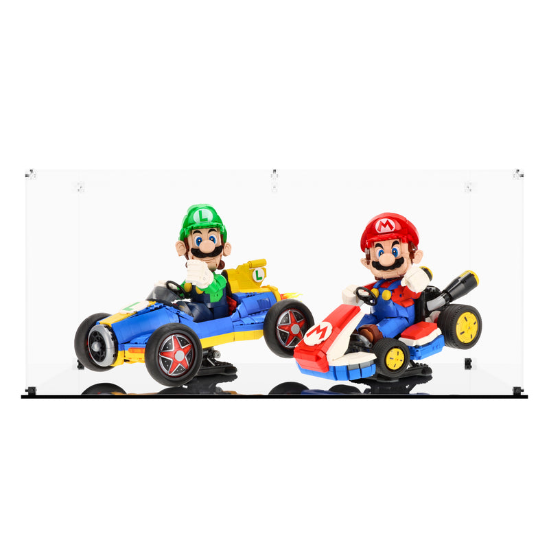 Load image into Gallery viewer, LEGO 72037 Mario &amp; Standard Kart &amp; 72050 Luigi &amp; Mach 8 - Display Case
