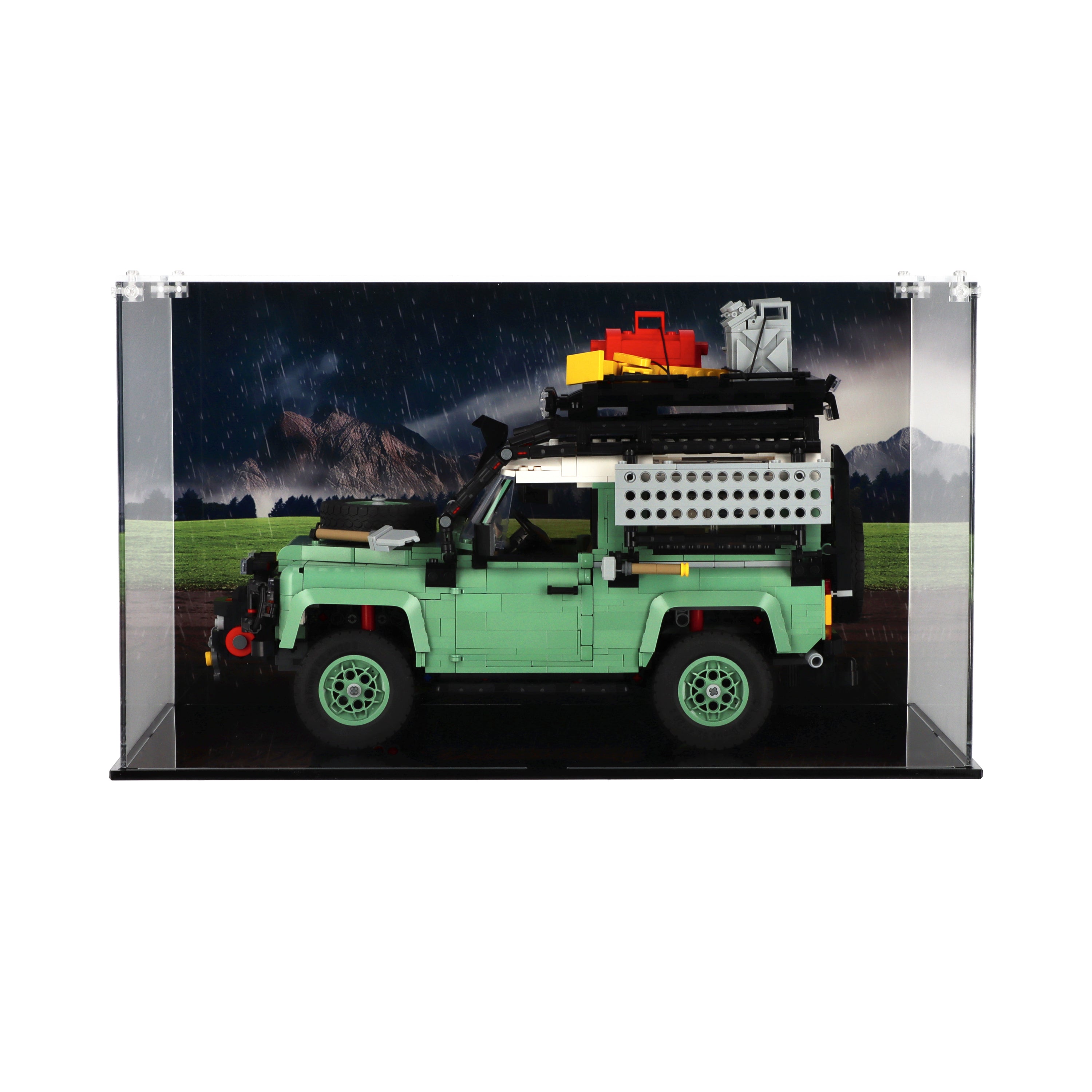 Lego land rover display case sale