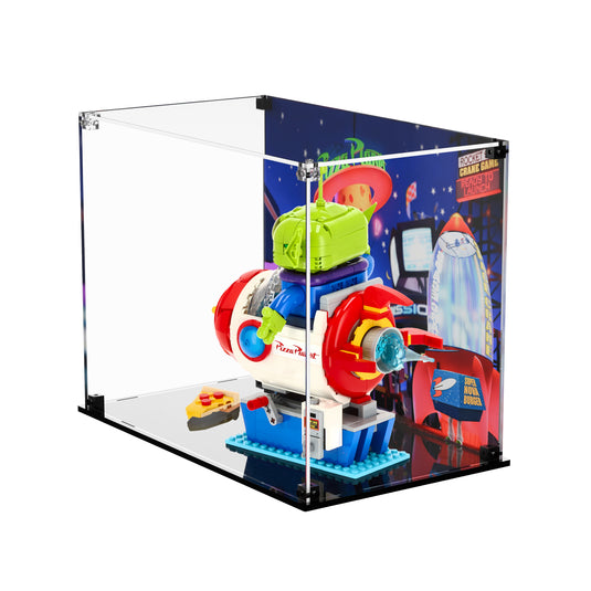 LEGO 43307 Alien with Pizza Planet Rocket Ride - Display Case