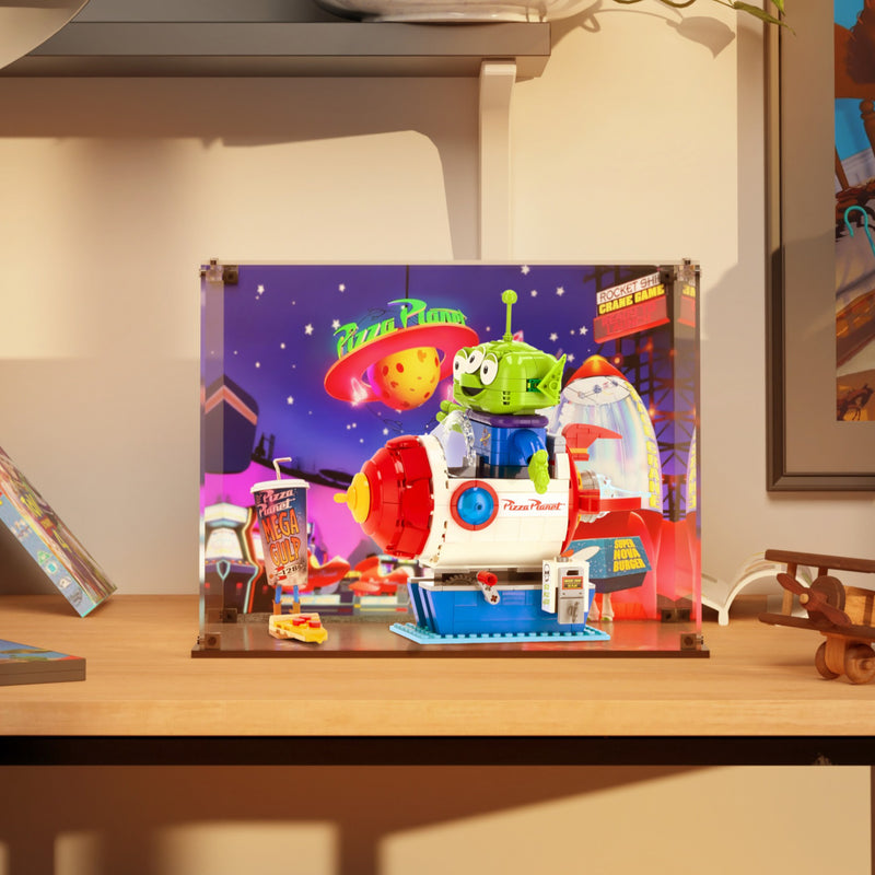 Load image into Gallery viewer, LEGO 43307 Alien with Pizza Planet Rocket Ride - Display Case
