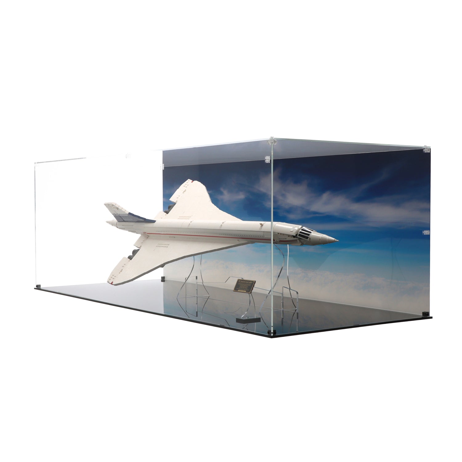 Lego 10318 Concorde Display Case Angled Uniquedisplay.co.uk