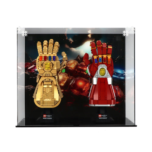 Lego 76191 Infinity Gauntlet & Lego 76223 Nano Gauntlet Display Case