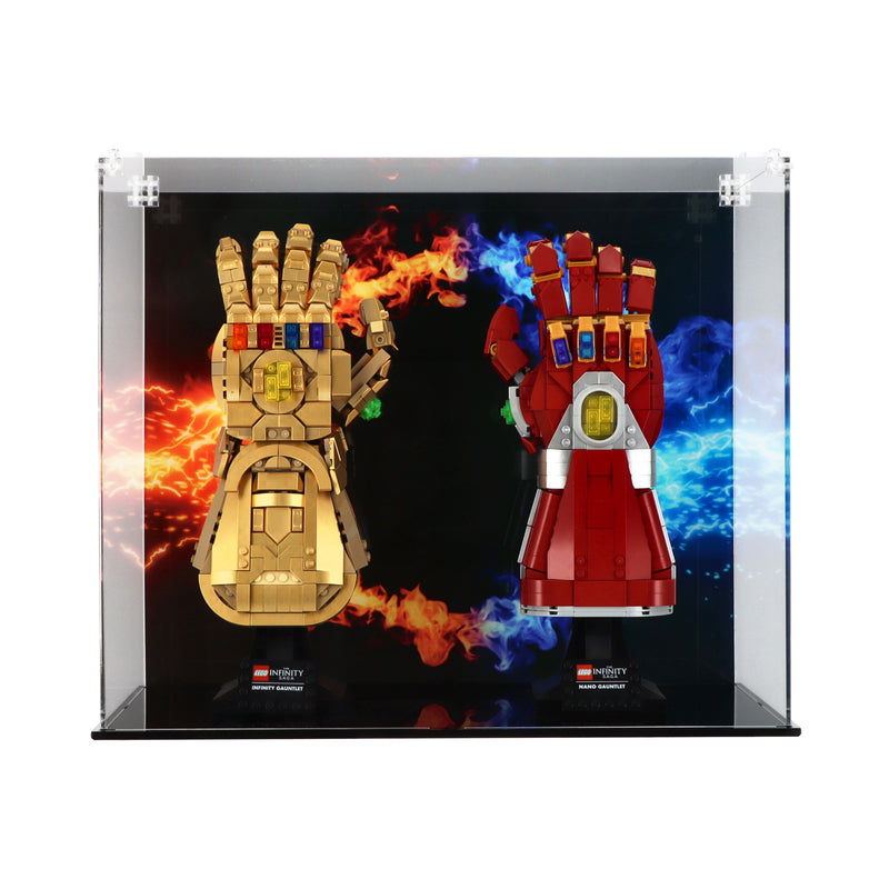 Load image into Gallery viewer, Lego 76191 Infinity Gauntlet &amp; Lego 76223 Nano Gauntlet - Display Case
