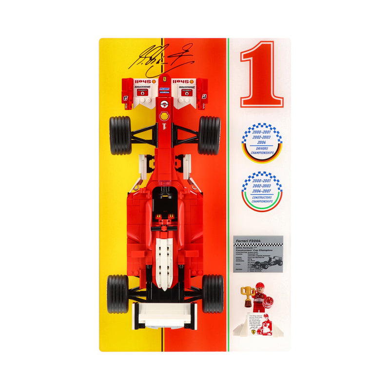 Load image into Gallery viewer, Wall display for  LEGO 11375 Ferrari F2004 &amp; Michael Schumacher
