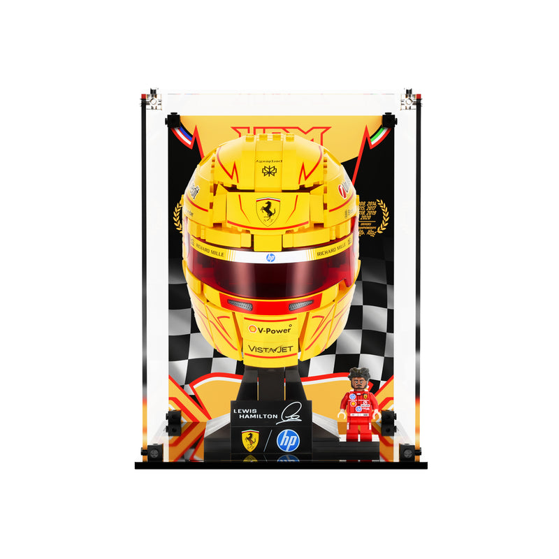 Load image into Gallery viewer, LEGO 43022 Scuderia Ferrari HP Lewis Hamilton Helmet - Display Case
