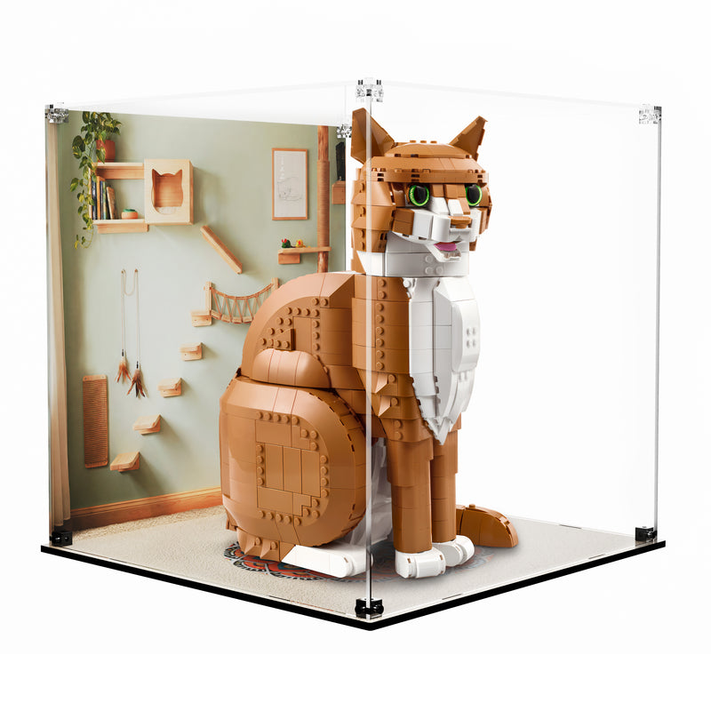 Load image into Gallery viewer, LEGO 21376 Orange Cat - Display Case
