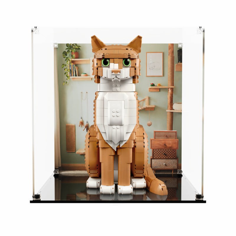Load image into Gallery viewer, LEGO 21376 Orange Cat - Display Case
