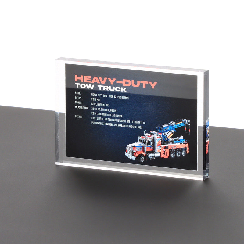 Load image into Gallery viewer, Lego 42128 Heavy-duty Tow Truck - Display Plaque
