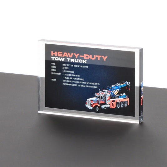 Lego 42128 Heavy-duty Tow Truck - Display Plaque