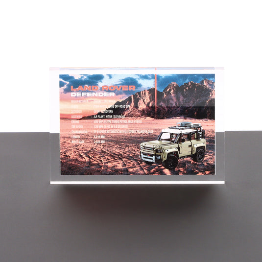 Lego 42110 Land Rover Defender - Display Plaque