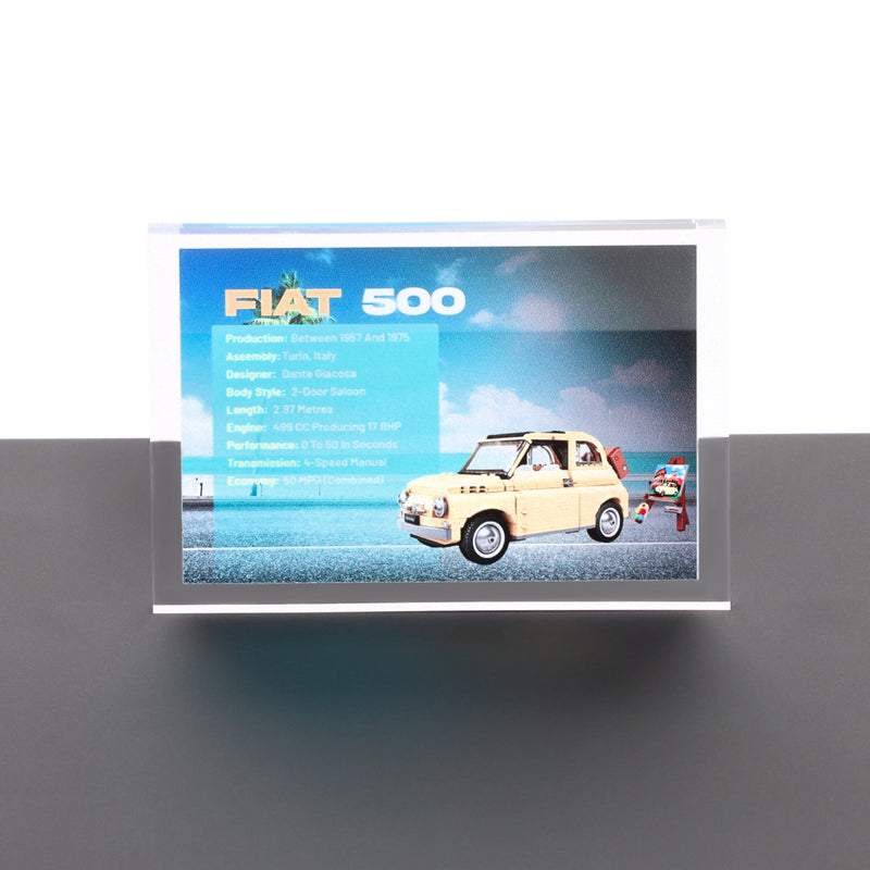 Load image into Gallery viewer, Lego 10271 Fiat 500 - Display Plaque
