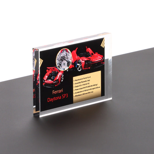 Lego 42143 Ferrari Daytona SP3 - Display Plaque