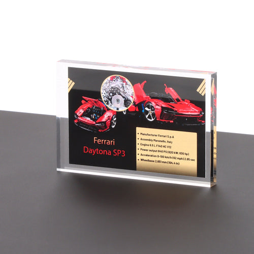 Lego 42143 Ferrari Daytona SP3 - Display Plaque