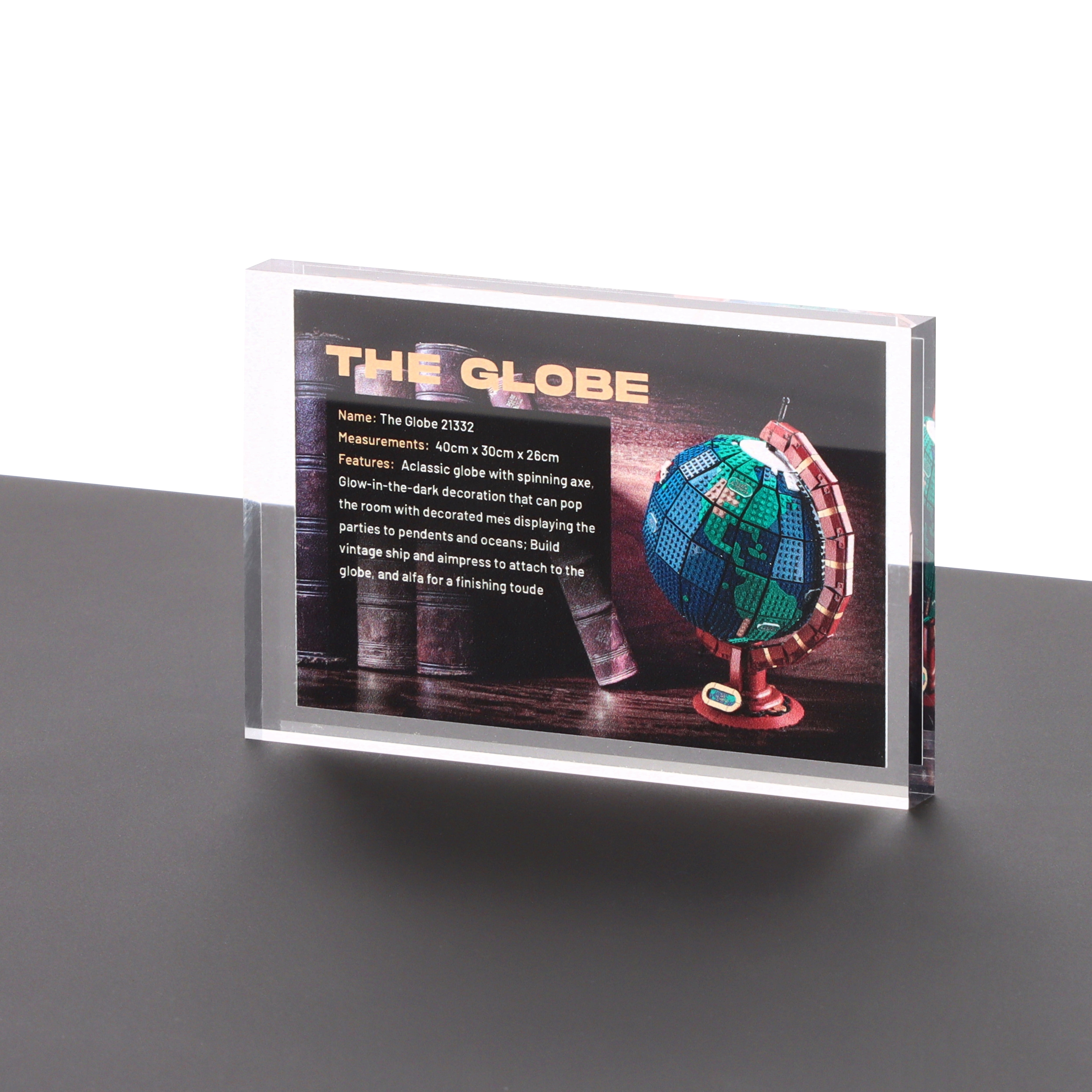 Lego 21332 The Globe - Display Plaque – Uniquedisplay.co.uk