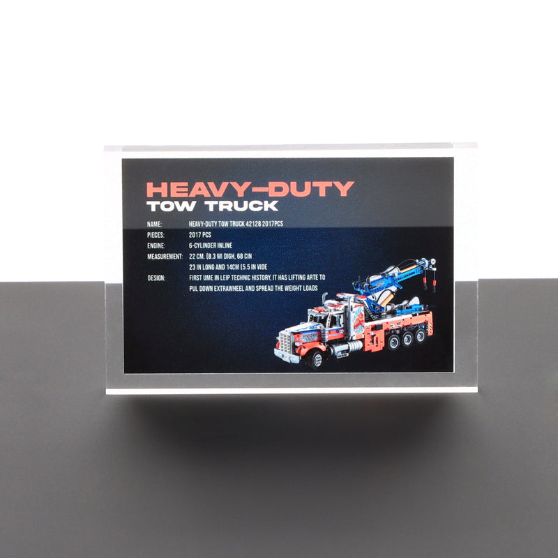 Load image into Gallery viewer, Lego 42128 Heavy-duty Tow Truck - Display Plaque
