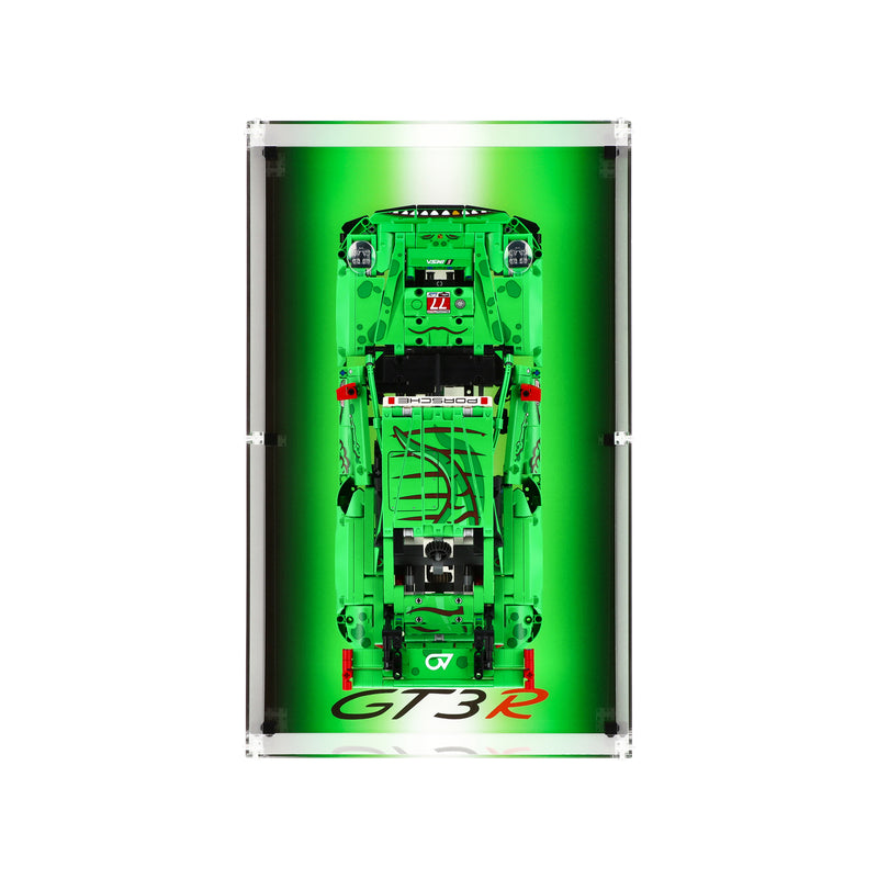 Load image into Gallery viewer, LEGO 42224 Porsche 911 GT3 R REXY AO Racing Car - Wall Mounted Display Case
