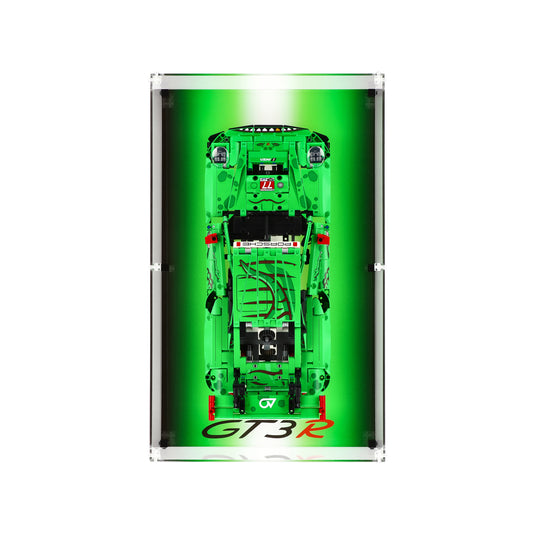 LEGO 42224 Porsche 911 GT3 R REXY AO Racing Car - Wall Mounted Display Case