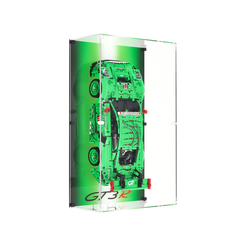Load image into Gallery viewer, LEGO 42224 Porsche 911 GT3 R REXY AO Racing Car - Wall Mounted Display Case
