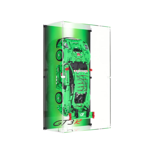 LEGO 42224 Porsche 911 GT3 R REXY AO Racing Car - Wall Mounted Display Case