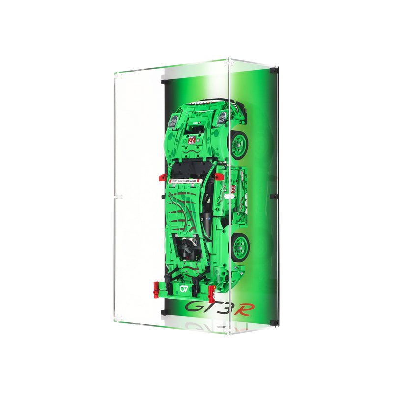 Load image into Gallery viewer, LEGO 42224 Porsche 911 GT3 R REXY AO Racing Car - Wall Mounted Display Case
