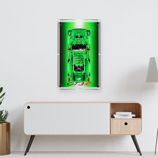 LEGO 42224 Porsche 911 GT3 R REXY AO Racing Car - Wall Mounted Display Case