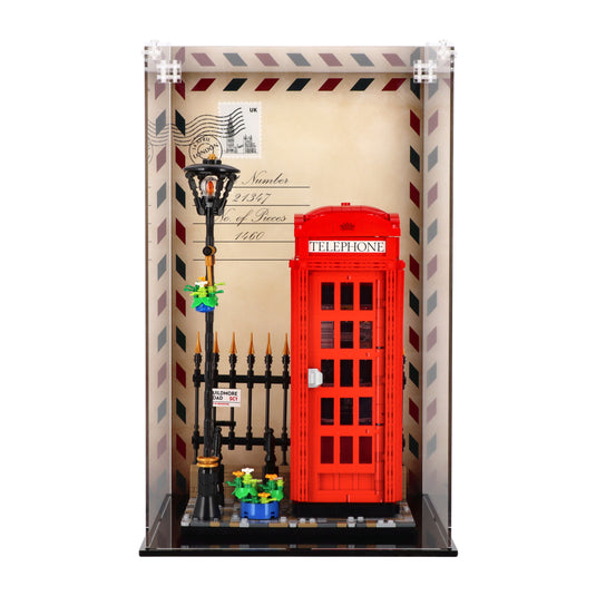 Lego 21347 Red London Telephone Box Display Case