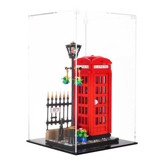 Lego 21347 Red London Telephone Box - Display Case