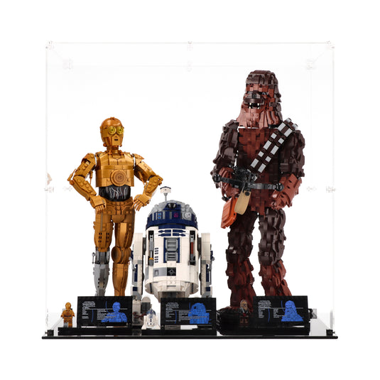 LEGO Star Wars Chewbacca, C-3PO and R2-D2 (75371, 75398, 75379) - Display Case