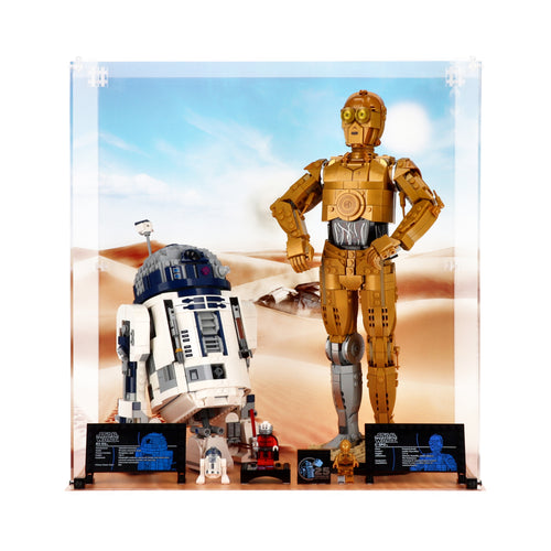 Lego 75379 R2-D2 & 75398 C-3PO - Display Case