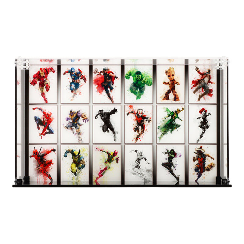Load image into Gallery viewer, LEGO 76313 MARVEL Logo &amp; Minifigures - Freestanding Display Case
