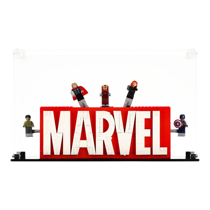 Load image into Gallery viewer, LEGO 76313 MARVEL Logo &amp; Minifigures - Freestanding Display Case
