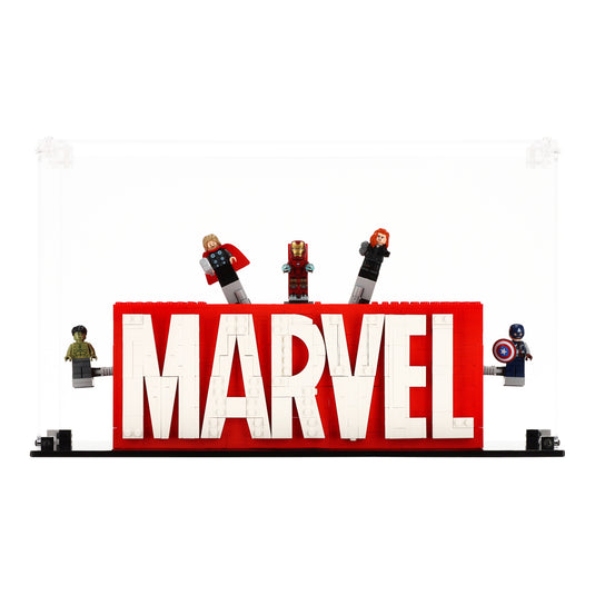 LEGO 76313 MARVEL Logo & Minifigures - Freestanding Display Case