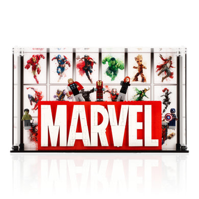 LEGO 76313 MARVEL Logo & Minifigures - Freestanding Display Case