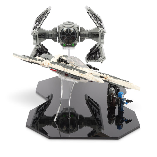 Lego 75348 Mandalorian Fang Fighter vs. TIE Interceptor Display Stand