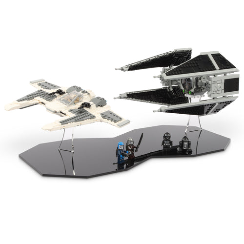 Lego 75348 Mandalorian Fang Fighter vs. TIE Interceptor Display Stand