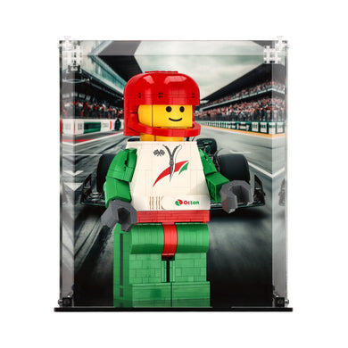 LEGO 40819 Up-Scaled Racing Driver Minifigure - Display Case