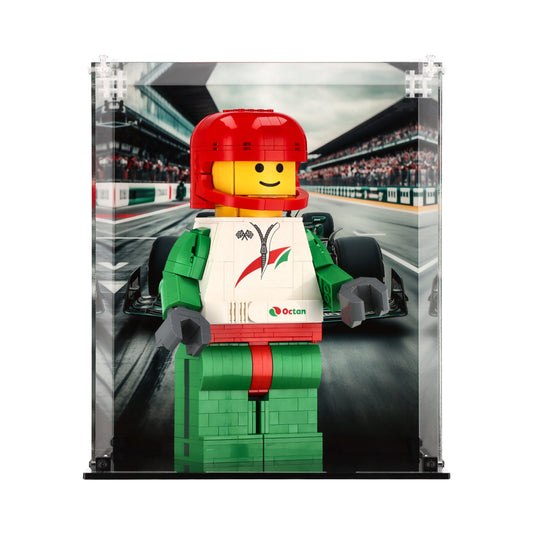 LEGO 40819 Up-Scaled Racing Driver Minifigure - Display Case